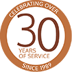 Celebrating 30 years of service badge
