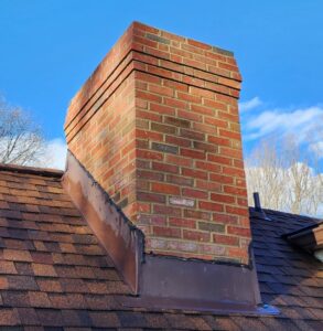 chimney after repointing has been completed