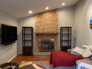 gas fireplace remodel before